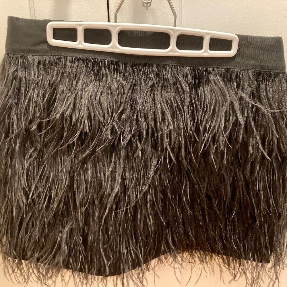 Milly Ostrich Feather Mini Skirt Size 6